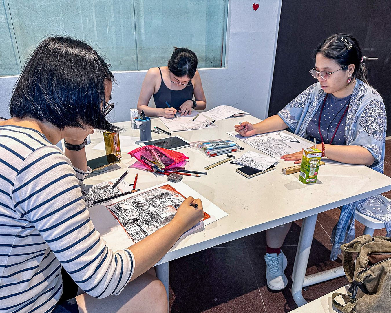 Pacific Aquarium Drawing Club, 24 May 2025. Design Earth: Speculative Fiction for the Climate, 2025, ADM Gallery. Courtesy of NTU Centre for Contemporary Art Singapore