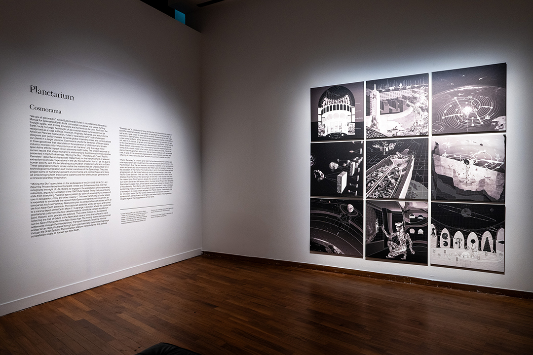 Design Earth: Speculative Fiction for the Climate, Cosmorama, 2025, exhibition view. Courtesy NTU Centre of Contemporary and ADM Gallery